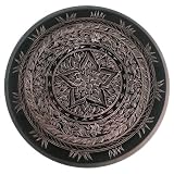 Handmade Lacquer And Silver Decorative Platter / Tray With Intricately Hand-etched Design (Thailand)