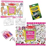 Melissa & Doug Pink Coloring Pad and Princess Crayons Set of 4 Items