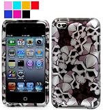Assorted Design Pattern Thin Protective Rubberized Case for Apple iPod Touch 4th Generation (8GB 16GB 32GB) iPod Touch 4 Latest Gen with Camera Suitable for 8G 32G 64G