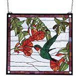 Sweet Hummingbird Window Panel 19" H X 21" W
