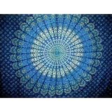 Blue Bursting Tapestry-Wall Hang-Spread-Many Decor Uses