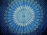 Blue Bursting Tapestry-Wall Hang-Spread-Many Decor Uses