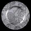 Dalia Charger Dinner Plate (12"), Silver & Black - 6 Pack