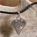 Brighton Ophelia Leather Heart Necklace