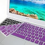 GMYLE Plum Purple Silicon Keyboard Cover for Acer 11.6" Chromebook CB3-111-C670 CB3-111-C8UB (US Layout)
