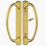 Charlotte Zinc Die-Cast Sliding Glass Door Handle in Polished Brass Finish