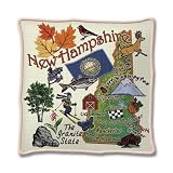New Hampshire State Pillow - 24 x 24 Pillow