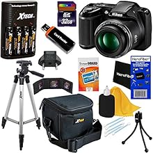 Nikon COOLPIX L340 20.2 MP Digital Camera Bundle with Batteries, Charger and Accessories (11 Items)
