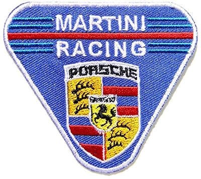 PORSCHE MARTINI RACING Logo Sign Car Patch Sew Iron on Applique Embroidered T shirt Jacket Costume BY SURAPAN