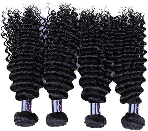 Bulanni Hair Deep Wave Brazilian Hair Queen Hair Products Brazillian Deep Wave 4 Bundles 7A Brazilian Virgin Hair Deep Curly Weave Human Hair