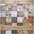 Collage Mini Paper Stash by Tim Holtz Idea-ology, 36 Sheets, Double-Sided Cardstock, 8 x 8 Inches, Multicolored, TH93054