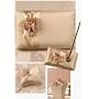 Blush Ivory Bouquet Guest Book and Pen Set
