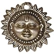 Sun Mask Brass Collectibles & Figurines Dia 3.37 inches