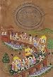 Original Art Miniatures India Folk Paintings Drawings & Water Color on Paper Procession 8.25 x 13 inches