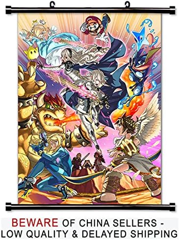 Super Smash Bros Wii U Game Fabric Wall Scroll Poster (32x45) Inches