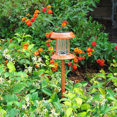 6pcs Firebrick Crackle Solar Light - White LED