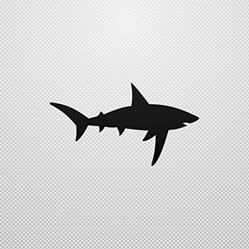 Decor Stickers Shark Figure Weatherproof Motorbikes Activity Permane Black (3 X 1.67 In)