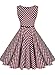 Miusol Women's Retro Polka Dot Sleeveless With Belt Casual Bridesmaid Dress