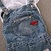 Difyou Women's Plus Pocket Denim Jeans Overall Shorts Jumpsuit Blue