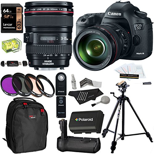 Canon EOS 5D Mark III 22.3 MP Full Frame CMOS Digital SLR Camera EF 24-105mm