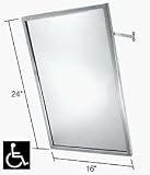 16 X 24 Stainless Steel Framed Tilting Mirror