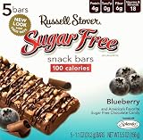 Russell Stover Sugar Free Blueberry Snack Bars (Formerly Called Cereal Bars) (5 Per Box)