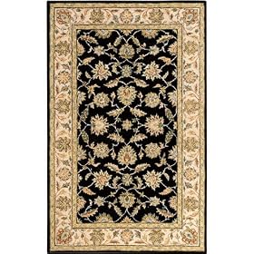 Old London Area Rug, 4'x6', BLACK