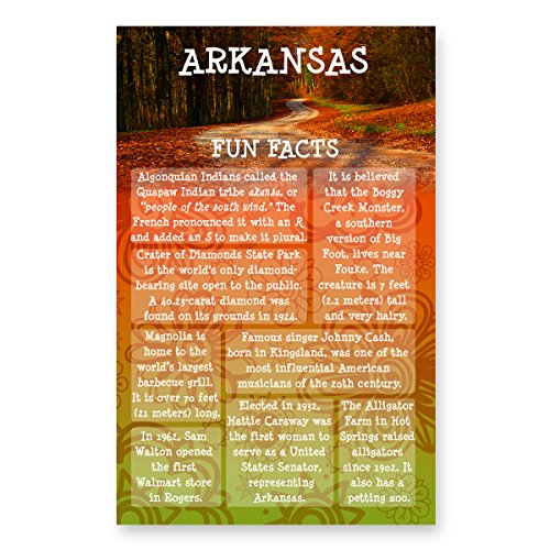 ARKANSAS FUN FACTS Postcard Set Of 20 Identical Postcards US State 