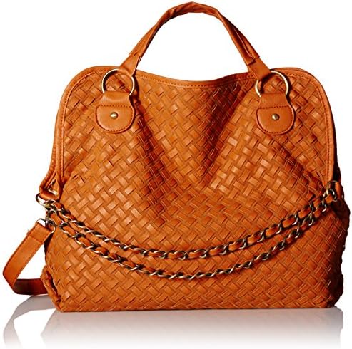 Fashion Women Pu Leather Hobo Chain Weaving Woven Bag Handbag Double Use Shoulder Bag