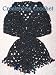 Black Sequined Pull-Through Ascot Scarf Crochet Pattern