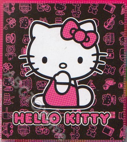 Hello Kitty Plush Throw Black/pink Family Blanket 50 X 60 In