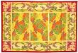 Laser Printed Split Bamboo Grapes Yellow 2' x 3' Veranda Rug