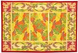 Laser Printed Split Bamboo Grapes Yellow 2' x 3' Veranda Rug