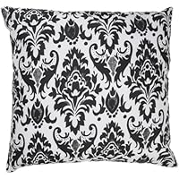 Rizzy Home T-2625 18-Inch by 18-Inch Decorative Pillows, White/Black, Set of 2