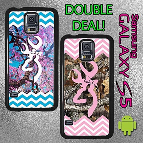 Original Country Girl Double Deal Chevron Light Pink and Blue Dogwood Tree Samsung Galaxy S5 Case