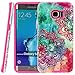 Galaxy S6 Edge Plus Case, S6 Edge + Case, Style4U Hawaiin Flower Design Slim Fit Hybrid Armor Case for Samsung Galaxy S6 Edge Plus / S6 Edge + with 1 Style4U Stylus [Hawaiin Flower Hot Pink]