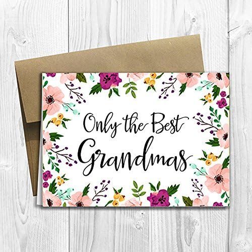 Grandmas Get Promoted to Great Grandmas - We're having a baby! - Pregnancy Announcement Card (5x7 size)