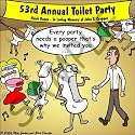 Londons Times Miscellaneous Funny Cartoons - Party Pooper. A Bit Of Potty Humor - Coffee Gift Baskets - Coffee Gift Basket