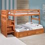 Discovery Twin/Full Staircase Bunk w/ 3 Drawers: Desk Hutch & Chair, TV Stand