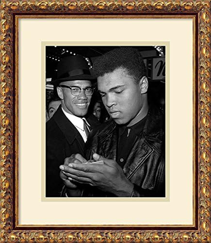 Muhammad Ali and Malcolm X, NYC, March 1, 1964 by McMahan Photo Archive Framed