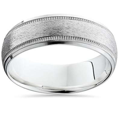 Palladium satin wedding ring