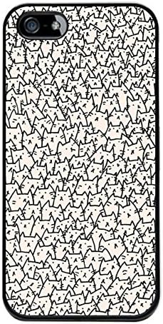 Iphone 5S Because Cats Print Case with Complimentary Screen Guard Free