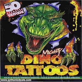 Mighty Dino Tattoos, Over 50 Temporary Tattoos