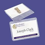 Avery Garment Friendly Side-Loading Clip Style Name Badges, 3 x 4 Inches, White, Box of 100 (74541)