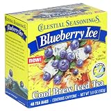Celestial Seasonings Ice Cool Brew Tea, Blueberry, Tea Bags, 48-Count Boxes (Pack of 6)