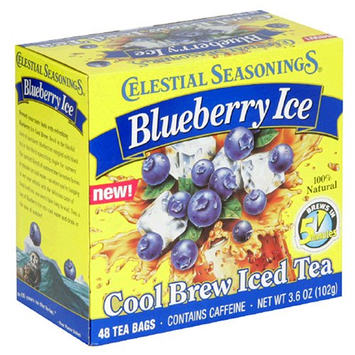 Celestial Seasonings Ice Cool Brew Tea, Blueberry, Tea Bags, 48-Count Boxes (Pack of 6)