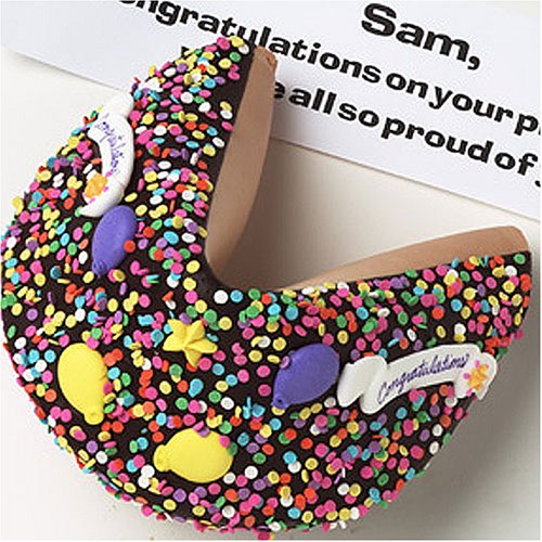 Good Fortunes® Gigantic Dark Chocolate Congratulations! Gourmet Fortune Cookie by Good Fortunes
