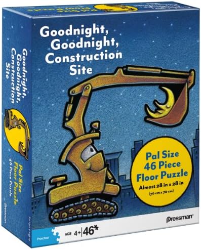 Pressman Toys Goodnight, Goodnight, Construction Site Pal Size Puzzle (46-Piece)