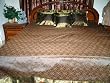 7p Banarasi Silk Sari Bedspread Sepia Brown Bedding Coverlet Throw Bedsheet