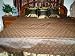 7p Banarasi Silk Sari Bedspread Sepia Brown Bedding Coverlet Throw Bedsheet